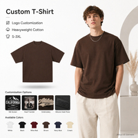T-shirt Homme Personnalisé avec Logo, Coton Lourd 280g, Coupe Oversize Épaules Tombantes, Uni, Vente en Gros OEM ODM