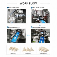 Machine automatique à gyozas, machine à potstickers, machine à raviolis en acier inoxydable 304