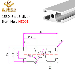 6063 t5 diy वर्कबेंच फ्रेम 1530 चांदी औद्योगिक फ्रेम डोर एल्यूमीनियम प्रोफाइल एल्यूमीनियम बाहर काटने वेल्डिंग प्रक्रिया Hs001 - Product Image 2