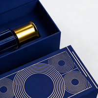 Boîte en carton ondulé personnalisée pour parfum Attar avec insert en éponge, revêtement UV, matériaux recyclés pour l'emballage cadeau de parfum Oud
