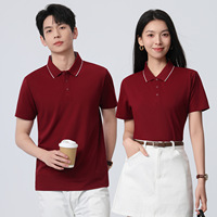 Kaos Polo Slim Fit Unisex Bahan Fleece Gaya Musim Panas 10A Antibakteri Kerah Bulat Logo Kustom Seragam Grup Budaya Promosi