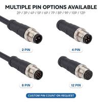 Connecteur Circulaire Étanche IP67 Personnalisé Mâle Femelle 2, 3, 4, 8, 12 Broches, Assemblage de Câbles, Faisceau de Câblage OEM, Fabricant