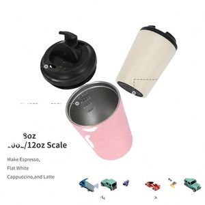 Vasos Reutilizables para Café de 12 oz con Tapa, Taza Térmica de Viaje de 12 oz, Termo de Acero Inoxidable de Doble Pared - Product Image 4