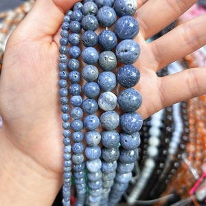 Perle di Corallo Blu Naturale di Alta Qualità all'Ingrosso per Creazione di Gioielli, Perle Sciolte di Corallo Blu - Product Image 2