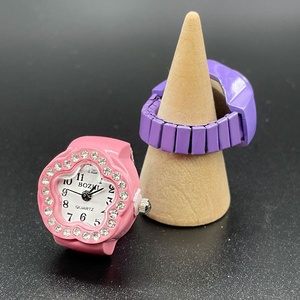 Montres à anneaux de luxe mécaniques en acier inoxydable avec cadran en cristal et strass, édition limitée, montre de doigt pour hommes et femmes - Product Image 4