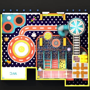 Petit carrousel intérieur <span class=keywords><strong>maison</strong></span> de jeu pour enfants toboggans de parc d'attractions intérieur commercial aire de jeux intérieure préférée des enfants à <span class=keywords><strong>vendre</strong></span> - Product Image 5