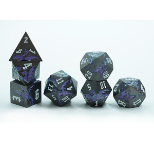 New 7Pcs Dragons Đa Diện RPG <span class=keywords><strong>Dice</strong></span> Set Handmade Dnd Trò Chơi Giá Tốt Làm Bằng Kẽm Hợp Kim Kim Loại - Product Image 3