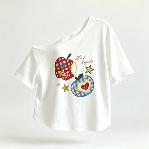 T-shirts assortis pour la famille, imprimé à carreaux pomme, pour maman, <span class=keywords><strong>papa</strong></span> <span class=keywords><strong>et</strong></span> enfant, doux pour la peau <span class=keywords><strong>et</strong></span> respirant, sans sensation de surchauffe au printemps <span class=keywords><strong>et</strong></span> en été - Product Image 4