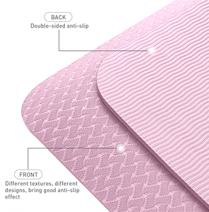Tapete de Yoga Antideslizante de TPE Reciclado de 6mm de Grosor, Ecológico, de Alta Calidad, con Impresión de Logotipo Láser Personalizada, en Oferta - Product Image 5