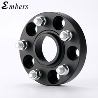 Adaptateur d'entretoise de roue Embers en aluminium noir PCD 5x108 CB 63.4 Épaisseur 15-30mm pour Focus/C-MAX/Taurus/XJ/XF/XK/S-TYPE PoleStar