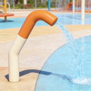 Fuente de agua de acero inoxidable con forma de gusano, rociador para niños, equipo de juegos al aire libre, bordes redondeados seguros, ecológico, EN1176 CE - Product Image 5