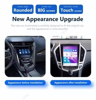 Pantalla dividida táctil Carplay para Cadillac ATS CTS SRX Escalade 2013-2018GPS navegación coche Radio unidad principal reproductor de vídeo Multimedia