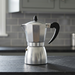 Set Macchina per Caffè Espresso SChef 6 Tazze, Stile Italiano Moderno, Acciaio + Lega di Alluminio Nera, Materiali in Silicone, Moka - Product Image 3