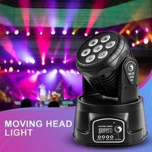 U'king <span class=keywords><strong>Mini</strong></span> 7x10w <span class=keywords><strong>LED</strong></span> RGBW ánh sáng DMX DJ Disco bên câu lạc bộ chiếu sáng luzes de palco Thiết bị hiệu ứng đèn sân khấu di chuyển đầu đèn - Product Image 6