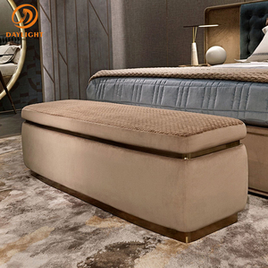 Camas personalizadas de fábrica china, muebles con marco de madera y cuero - Product Image 6