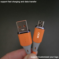 Semua Kabel USB Android V8 yang Kompatibel dengan Pengisian Daya Simultan, Terbuat dari Bahan Silikon Kelas Makanan