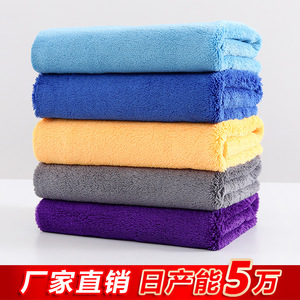 ผ้าขนหนูเช็ดรถคอรัลฟลีซ 40x40 ซม. ผ้าทำความสะอาดแบบหนาพิเศษสำหรับดูแลรักษารถยนต์ - Product Image 5