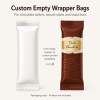 Bolsas Personalizadas para Envolver Obleas de Chocolate, para Barras de Chocolate con Leche, Chocolate Negro y Galletas, Envases Individuales para Snacks