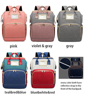 Sac à dos fourre-tout en nylon de créateur avec pochette isolée Sac à langer à pois multifonction de grande capacité pour les mamans