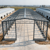Bâtiment en acier préfabriqué robuste, grande entrepôt industriel à travée libre, soudé, résistant à la corrosion, durable, 50 ans