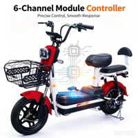 Trottinette à deux roues avec moteur sans balais 350W, batterie au plomb-acide, capteur numérique électronique, charge maximale de 150 kg
