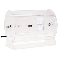 Distributeur de billets de tombola rotatif en acrylique transparent moderne avec serrure et logo personnalisé
