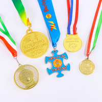 Plaque Métallique Personnalisée pour Maternelle, Médaille de Compétition de Taekwondo pour Enfants, Souvenir de Production Plaqué Or Fabriqué en Chine