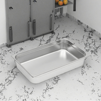 GN 1/1 Anti-Klemm-Catering-Behälter aus Edelstahl mit gebürsteter Oberfläche, stapelbar, für Speisenwärmer, Hotels und Restaurants