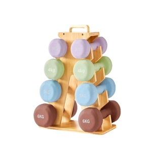 Wooden <b>dumbbell</b> rack for home use, living room, handheld <b>dumbbell</b> storage and organization rack, multi-tiered display rack for - Product Image 5