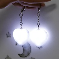 Lampe tactile en forme de cœur, lampe de poche portable pour porte-clés