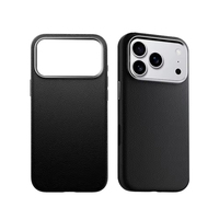 Étui de téléphone HMJ, pochette pour téléphone, anti-traces de doigts, cuir vegan PU de luxe original, étui pour iPhone 17 Pro Max