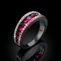 Bagues en argent sterling 925 QX, vente en gros, bijoux fins plaqués or pour femmes et hommes avec zircon latéral, cadeau de mariage et de fiançailles