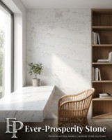 Marbre blanc naturel poli, grande dalle, imperméable, durable, moderne, pour murs, sols, comptoirs, villas, hôtels, intérieur d'appartement