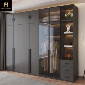 Armoires de Rangement Modulables Modernes et Durables avec Bordure Dorée sur Mesure pour Chambre d'Hôtel - Product Image 2