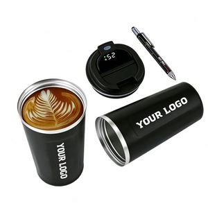 <b>Smart</b> Temperature Display Custom Logo Stainless Steel Vacuum With Lid for Promo Business Gift Travel Coffee Mug - Product Image 1