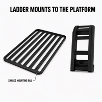 Plateforme de toit de voiture YYD OVERLAND et kit d'échelle latérale pliable en aluminium pour camping tout-terrain SUV, compatible avec JETOUR Traveler T2