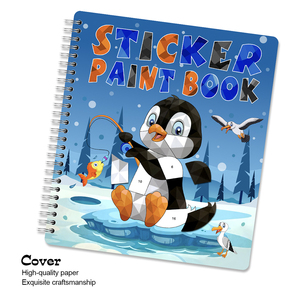<span class=keywords><strong>Libros</strong></span> para Colorear Personalizados para Niños de 3 Años, Más Vendidos, con Pegatinas, Encuadernación en Espiral, Tapa Blanda, Impresión Offset - Product Image 1