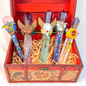 منتج جديد جودة عالية الأحجار الكريمة المنتج الروحي الشفاء الكريستال الحرفية الكوارتز عصا سحرية للتأمل - Product Image 2