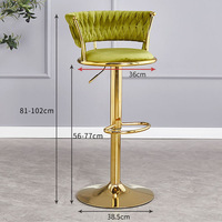 Chaises modernes et solides pour bar et café, réglables, meubles de comptoir de salon pour chambre d'hôtel
