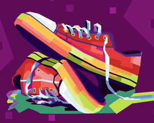 CHENISTORY DZ992463 DIYペインティングPaint By Numbersキットカラーシューズ手描きペインティング書道カラーリングナンバー - Product Image 1