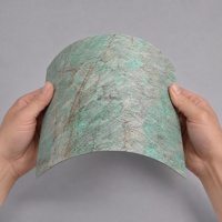 Panneau de revêtement mural extérieur classique flexible en quartz vert émeraude, résistant à l'eau et au feu