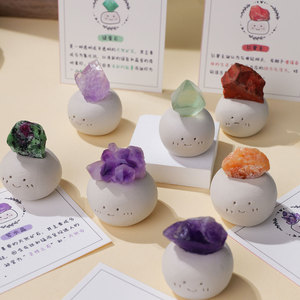 Sỉ buôn đá quý thiên nhiên, đồ trang trí đá khoáng tâm linh, sản phẩm thủ công chữa bệnh, đồ thủ công bằng đá xinh xắn làm quà tặng văn phòng - Product Image 3