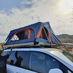 Tente de toit de voiture à coque souple personnalisée en gros Tente de toit de voiture SUV imperméable à l'eau Tente de voiture à écran solaire - Product Image 3