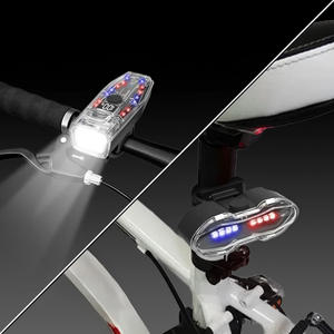 Luz Delantera para Bicicleta LED USB Recargable Multifunción con Pantalla Digital Impermeable Transparente para Ciclismo Nocturno y Uso en Exteriores - Product Image 3