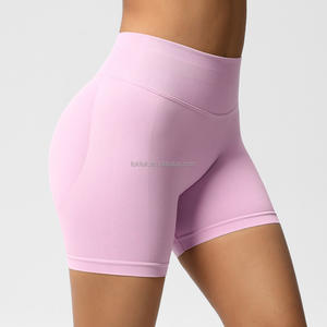Shorts de Yoga Compresivos para Entrenamiento, Diseño Sin Costuras de Cintura Alta, Secado Rápido, Transpirables, de Spandex/Nailon, Estampados, Ropa Deportiva para Correr y Gimnasio - Product Image 6