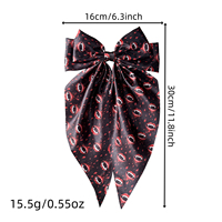 Barrettes à cheveux en satin pour femmes et filles, avec nœuds et rubans longs imprimés citrouille, fantôme, vampire, accessoire de coiffure pour Halloween et fêtes