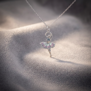 Collier Pendentif Femme Tendance Bohème en Argent Sterling 925 avec Breloque Émail Belle Fille, Chaîne Cubaine Croix, Certifié, Idéal Cadeau - Product Image 2
