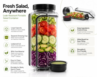 Hachoir à légumes Fullstar Pro, mandoline, bol à salade avec couvercle, récipient à salade à ouverture latérale
