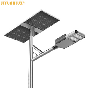 Barato al aire libre industrial IP67 30W 60W 80W dividido todo en dos farola solar precio con poste - Product Image 2