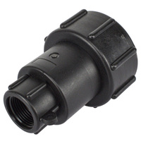 Adaptateur femelle en plastique PP 2 pouces S60x6 vers 1/2 pouce, 3/4 pouce ou 1 pouce NPT/BSP, adaptateur pour réservoir IBC avec tige femelle pivotante